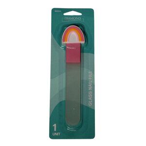 Diamond Cosmetics Glass Nail File Rainbow Handle New